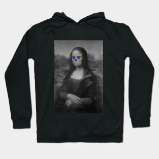 Monna Lisa Skull Interactive Yellow&Blue Filter T-Shirt By Red&Blue Hoodie